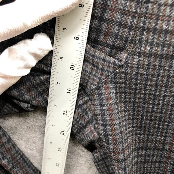 Sanctuary X Anthropologie Ponte Legging Pants Womens XLP Gray Brown Plaid Skinny - Picture 7 of 11